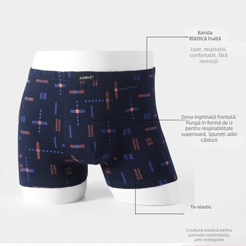 Lenjerie intimă pentru bărbați, boxeri, respirabil, absorbant de transpirație, pantaloni din bumbac, pentru vârstnici și persoane de vârstă mijlocie, vrac, mărime mare, la modă, imprimat, boxeri scurți