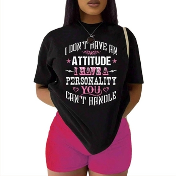 2025 Tricou nou transfrontalier pentru femei Amazon, tricou european și american pentru femei, cu imprimeu cu litere, guler rotund, mânecă scurtă pentru femei