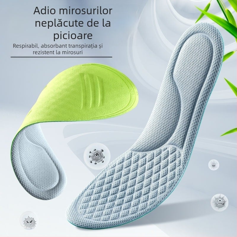 Deodorant Mugwort și branț inodor fără miros, masaj absorbant de transpirație, moale și confortabil, pentru bărbați și femei, picioare transpirate, respirabil și uscat, pantofi sport, cizme