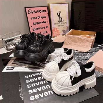 Pantofi sport cu platformă înaltă și fund gros pentru copii, cu cap mare, stațiune europeană, 2025, primăvara, noi, explozii, casual, mici