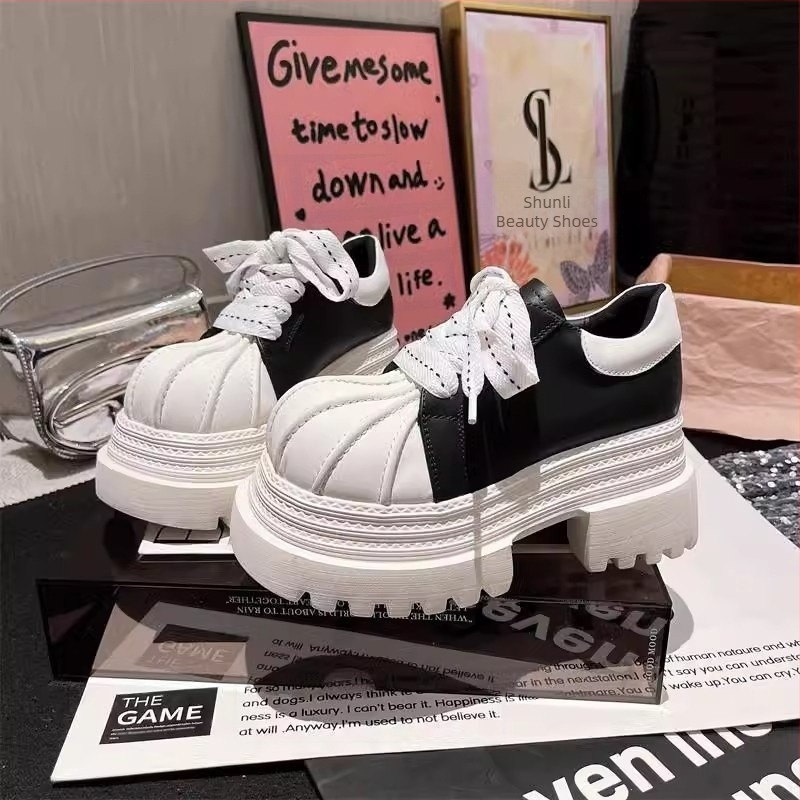 Pantofi sport cu platformă înaltă și fund gros pentru copii, cu cap mare, stațiune europeană, 2025, primăvara, noi, explozii, casual, mici