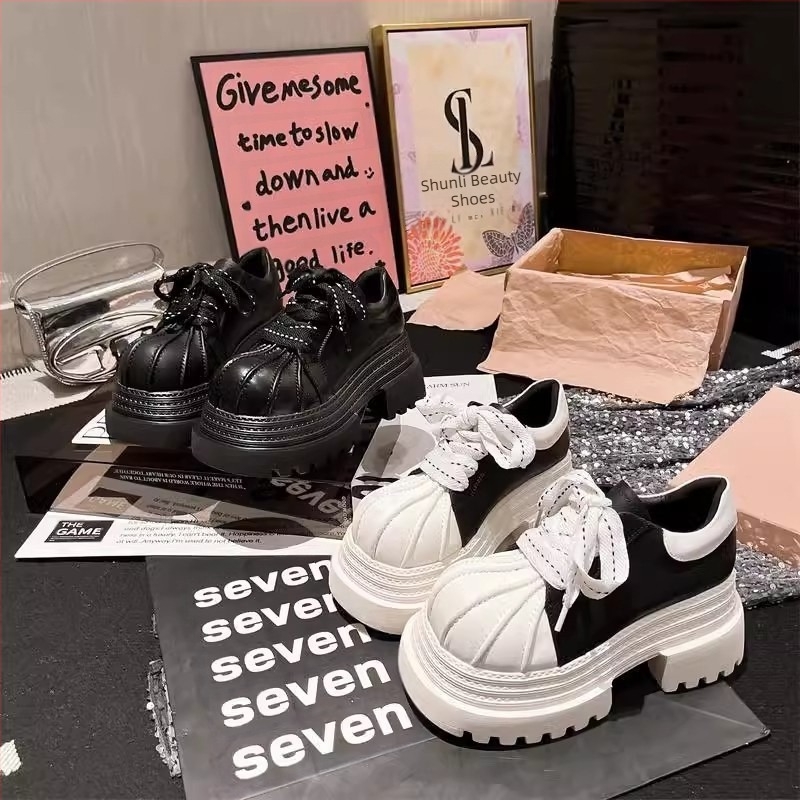 Pantofi sport cu platformă înaltă și fund gros pentru copii, cu cap mare, stațiune europeană, 2025, primăvara, noi, explozii, casual, mici