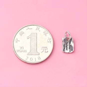 Colier cu pandantiv englezesc din argint thailandez, cu etichetă neregulată, brățară și pandantiv s925, bijuterii pătrate din argint, accesorii DIY