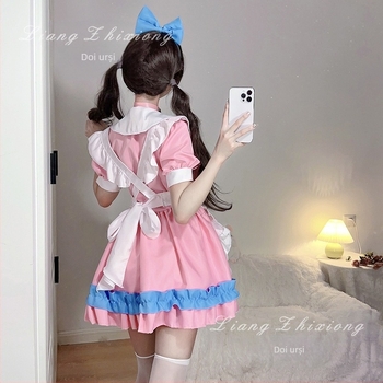 În stoc, costum sexy de servitoare, roz, albastru, moale, drăguță, servitoare, drăguță, cosplay, anime, rochie de prințesă bidimensională
