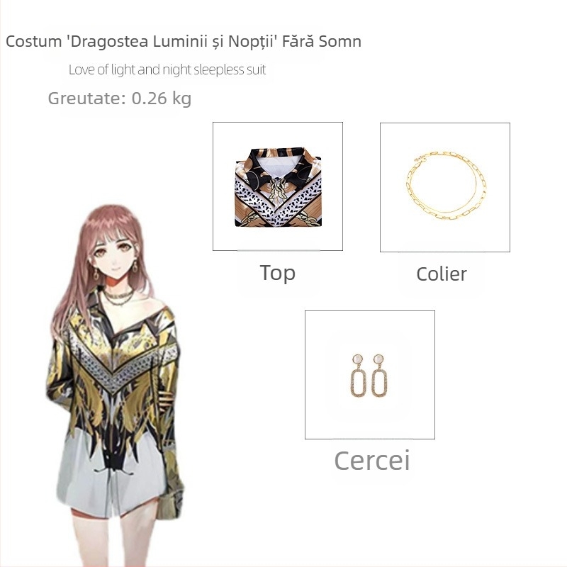 Lumină și dragoste de noapte cosplay haine Youyou vară femeie maestru lumină dragoste noapte nedormită SHA mi Haiyou tricou femeie COS