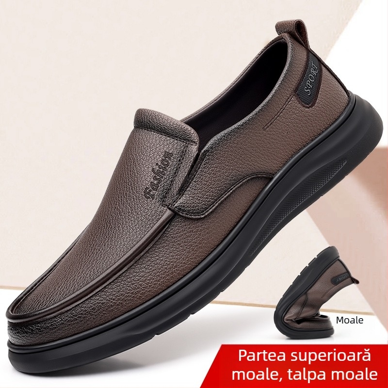 Pantofi sport casual pentru bărbați, pantofi sport cu talpă moale, respirabili, pantofi sport pentru bărbați, pantofi de afaceri pentru bărbați de vârstă mijlocie și vârstnici, pantofi de conducere leneși, noi