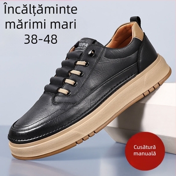 Pantofi sport pentru bărbați, toamna 2025, din piele moale, cu talpă moale, la modă, versatil, de zi cu zi, casual, din piele, adidași, en-gros