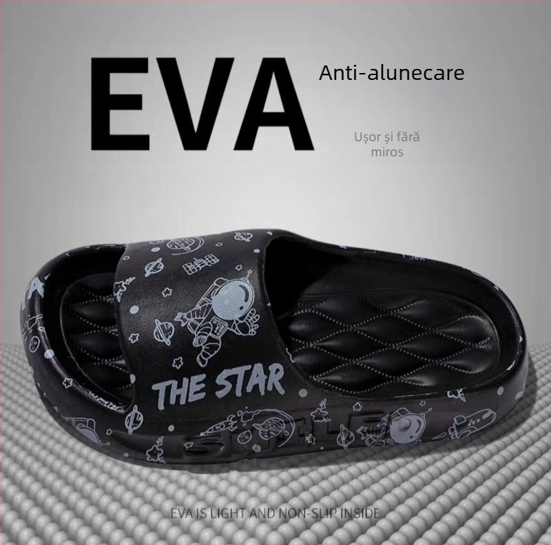 Sandale și papuci cu senzația de călcat pe excremente, sandale și papuci pentru bărbați, vară, exterior, interior, papuci de uz casnic, baie, sandale și papuci EVA antiderapante pentru femei