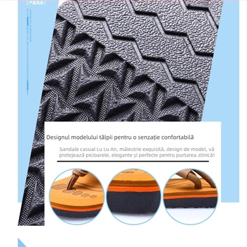 2025 Flip-flops noi în stil japonez pentru bărbați, sandale de vară antiderapante pentru exterior, pantofi de plajă din cauciuc vietnamez, la modă