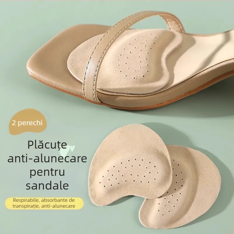 Branturi interioare pentru sandale, tocuri înalte, tampoane pentru partea din față a piciorului, tampoane antiderapante speciale pentru picioare transpirate, artefact autoadeziv invizibil, non-obositor, super moale