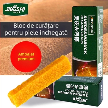 Șervețel de îndepărtare a petelor din piele întoarsă Jiefu Shi autentic pentru cizme de zăpadă din piele întoarsă, șervețel de curățare din piele de căprioară, radieră pentru pantofi albi