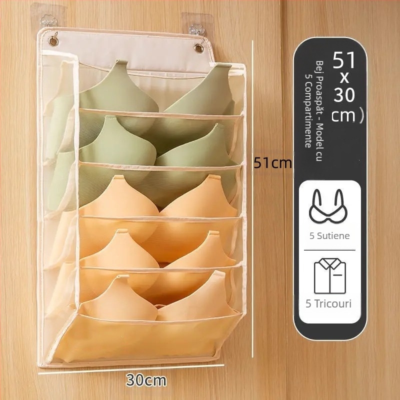 Depozitare agățată, depozitare gratuită, dulap montat pe perete, lenjerie intimă, dormitor, piept de șosete, cutie de depozitare perforată, geantă de depozitare