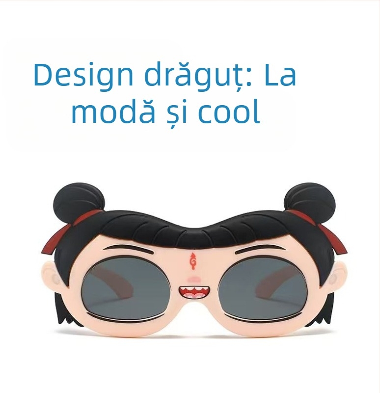 Ochelari de soare Nezha Ao C pentru copii, ochelari de soare polarizați anti-ultraviolete, drăguți, cu desene animate, TPEE, pentru băieți și fete