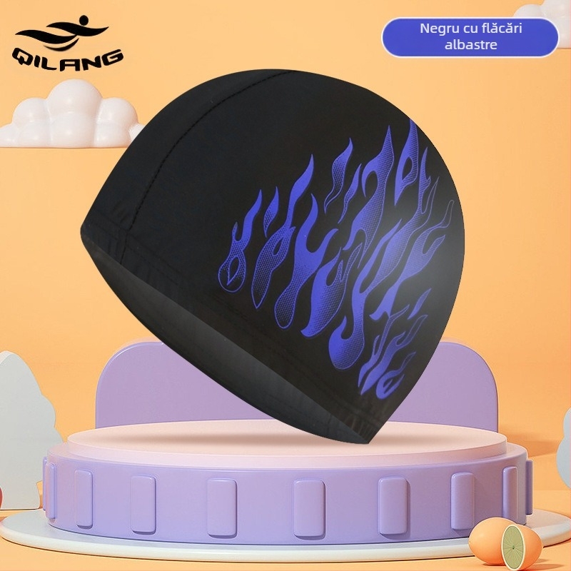 Cască de înot cu flacără, protecție pentru urechi, imprimare la modă pentru bărbați, cască de înot din nailon, producători en-gros