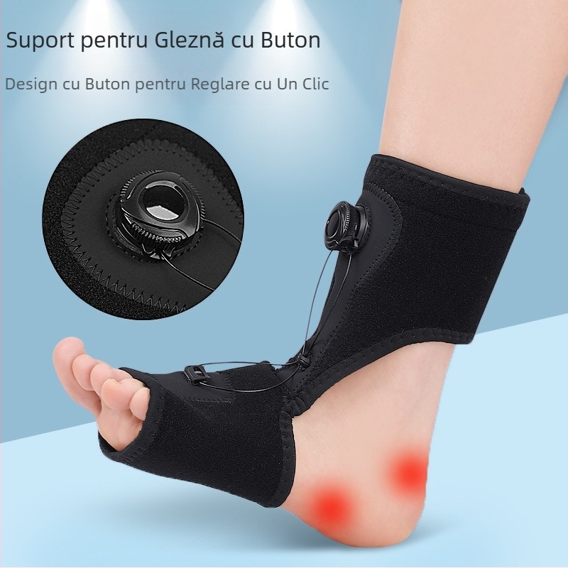 Suport pentru picior cu buton nou, suport fix pentru fascia plantară, atelă pentru gleznă, suport fix pentru noapte, atelă