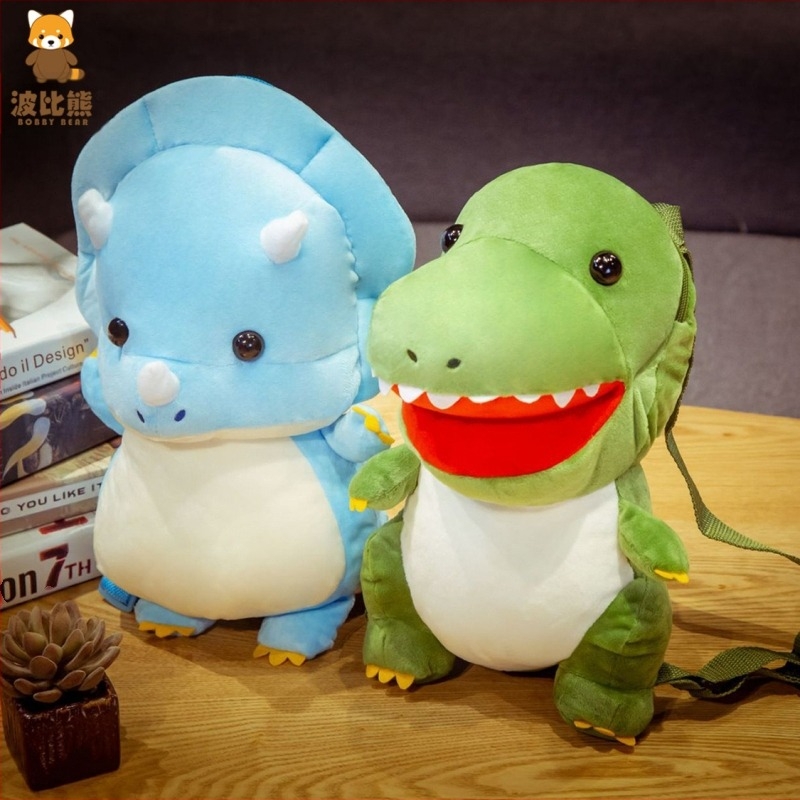 Tyrannosaurus Triceratops dinozaur jucărie de pluș rucsac pentru sugari și copii rucsac transfrontalier dropshipping mașină de prins păpușă