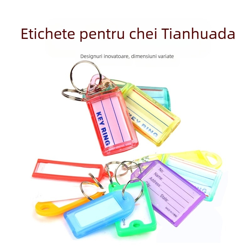 Tavă pentru chei metalică îngroșată, depozitare pentru inel de chei, marcare pentru chei, clasificare, gestionare a cheilor, cataramă pentru inel de chei, șir de carduri