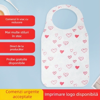 Șorț de unică folosință, nețesut, pentru catering, mese pentru adulți, oală fierbinte, halat impermeabil și rezistent la ulei, bavete extra gros