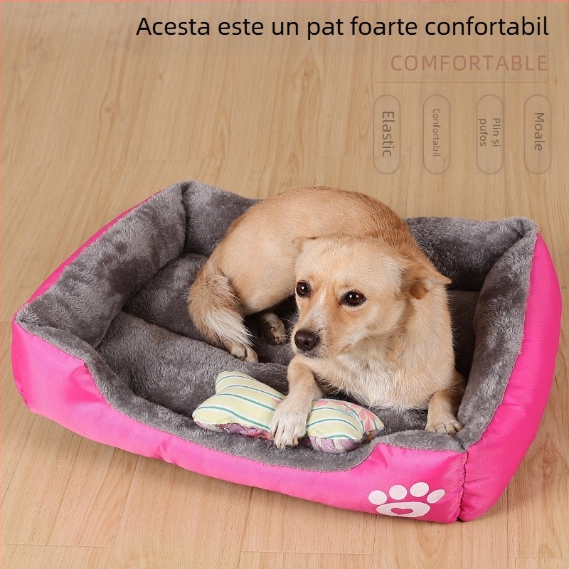 Cușcă detașabilă și lavabilă pentru câini, covoraș pentru pisici, covoraș cald pentru patru sezoane, articole poligonale pentru animale de companie, en-gros pentru cuști