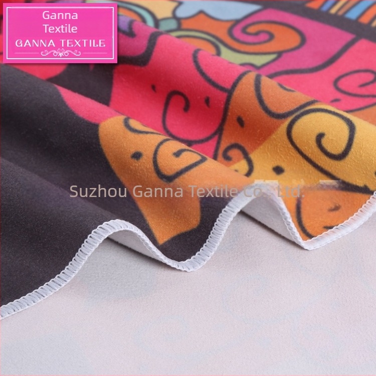 Saltea de yoga din catifea față-verso antiderapantă, imprimată, moale, pentru exerciții de fitness, prosop de yoga din microfibră