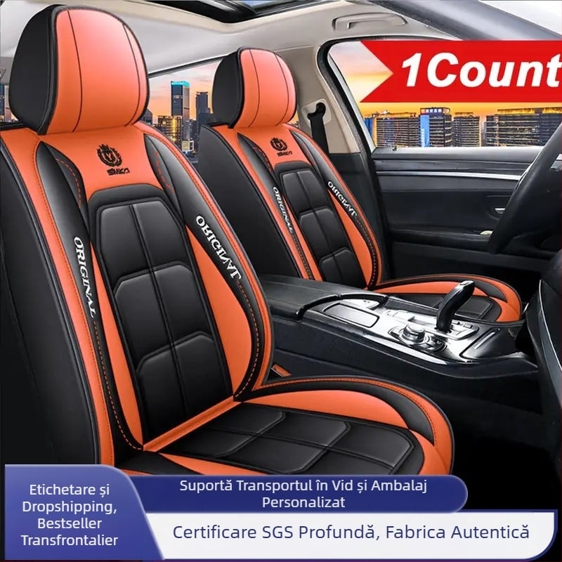 Pernă pentru scaun auto ambalată în vid, en-gros, all-inclusive, din piele integrală, pentru patru sezoane, producător de perne pentru scaune transfrontaliere, stație internațională, Amazon, Ebay