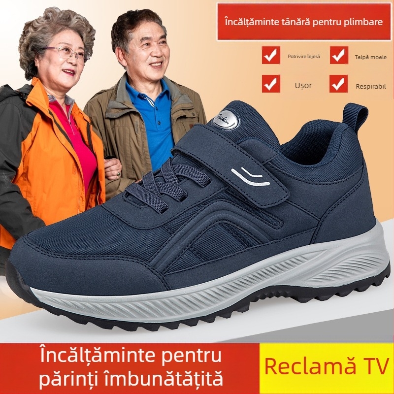 Pantofi pentru bătrâni, pantofi de mers pentru femei de primăvară și toamnă, noi, pentru persoane de vârstă mijlocie și bătrâni, pantofi pentru mame, pantofi pentru picioare groase, pantofi largi pentru femei, antiderapanți, mărime plus, pantofi pentru fem