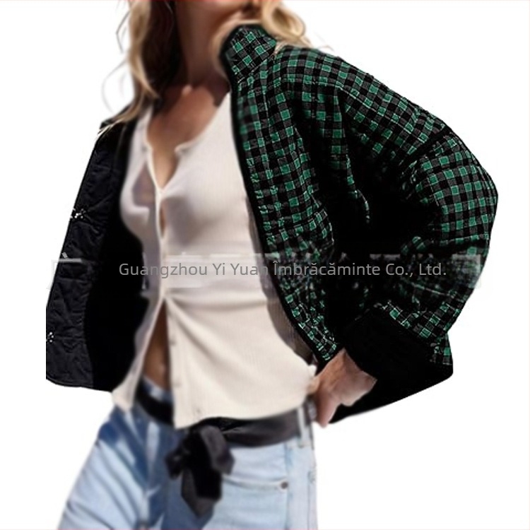 Transfrontaliere europene și americane 2025 Amazon iarna nouă franceză retro imprimat bumbac Outwear floral scurt bumbac Outwear pentru femei