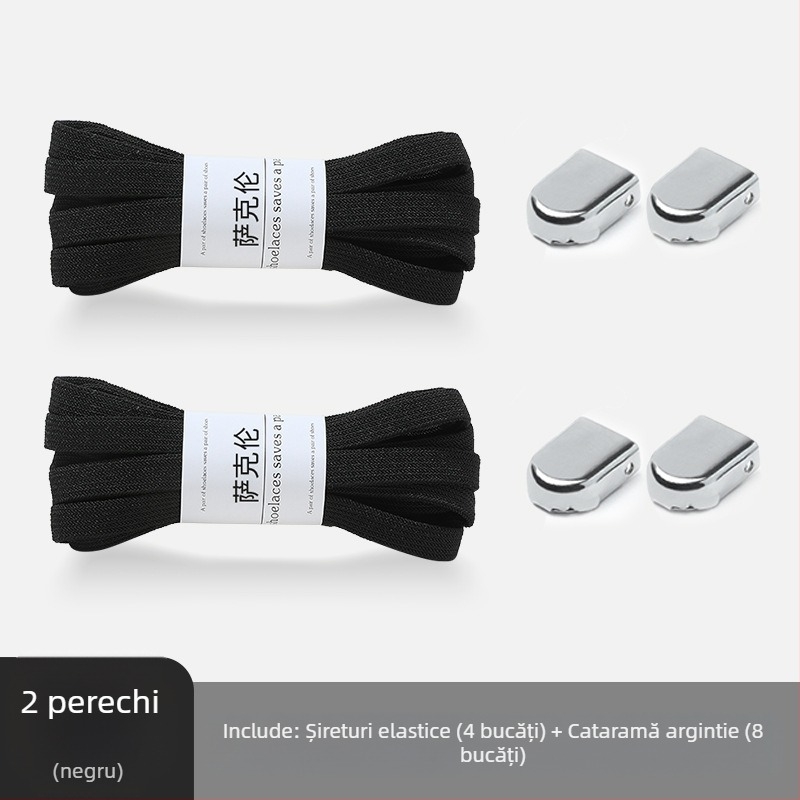 Șireturi leneșe fără cravată, artefacte pentru bărbați și femei, pantofi albi mici pentru copii, cataramă cu frânghie plată, fără cravată, alb-negru, fără cravată, pentru copii