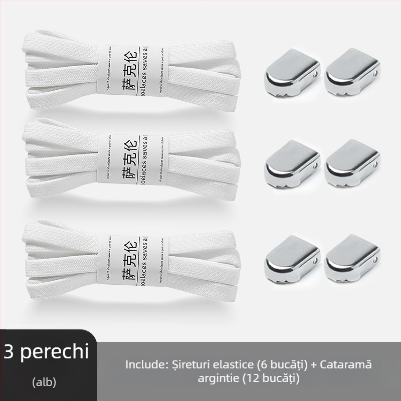 Șireturi leneșe fără cravată, artefacte pentru bărbați și femei, pantofi albi mici pentru copii, cataramă cu frânghie plată, fără cravată, alb-negru, fără cravată, pentru copii