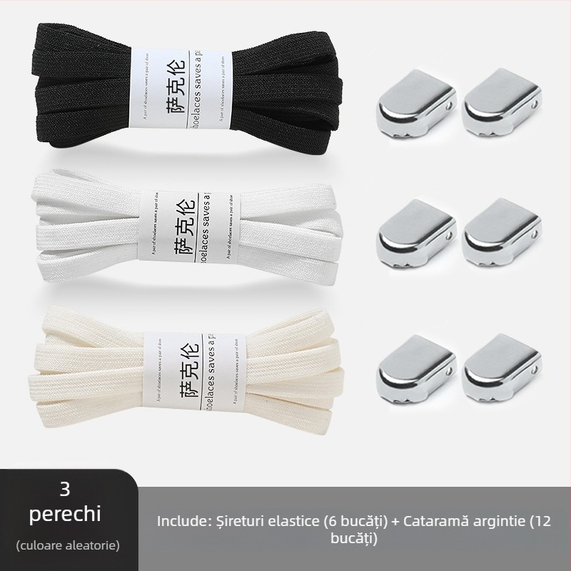 Șireturi leneșe fără cravată, artefacte pentru bărbați și femei, pantofi albi mici pentru copii, cataramă cu frânghie plată, fără cravată, alb-negru, fără cravată, pentru copii