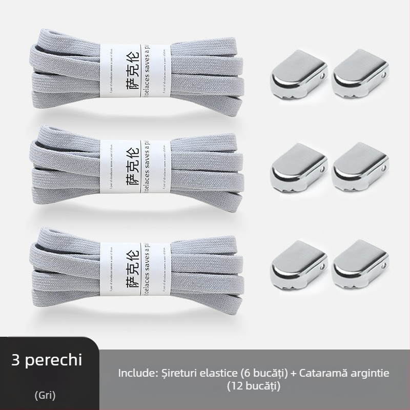 Șireturi leneșe fără cravată, artefacte pentru bărbați și femei, pantofi albi mici pentru copii, cataramă cu frânghie plată, fără cravată, alb-negru, fără cravată, pentru copii