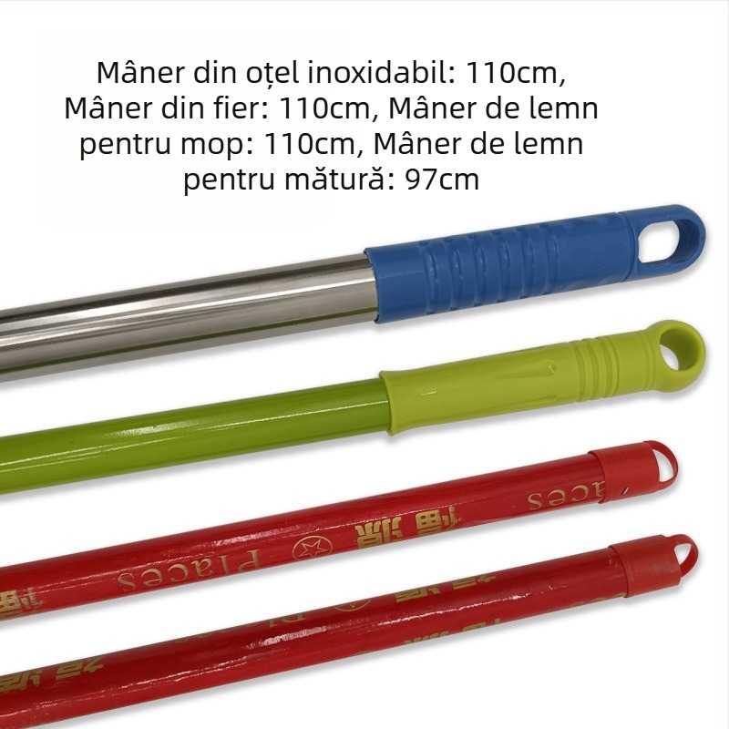 Mătură spiralată din lemn, mâner din lemn masiv, 96CM, mâner lung din lemn, mătură Tiao lungă, pentru uz casnic, fabrică și școală