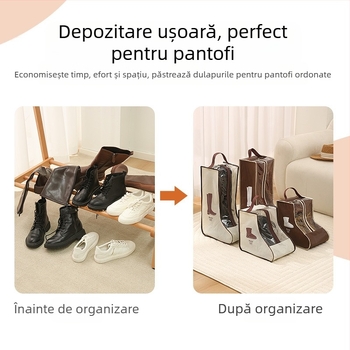 Geantă de depozitare pentru încălțăminte din PVC nețesut, convenabilă pentru încălțăminte și geantă pentru încălțăminte, rezistentă la umiditate și praf, pentru uz casnic transfrontalier