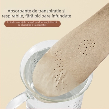 Brant interior din latex din piele de vacă reală, super moale, rezistent la durere, pentru bărbați, absorbant de transpirație, rezistent la miros, sport, absorbant de șocuri, vară, respirabil pentru femei