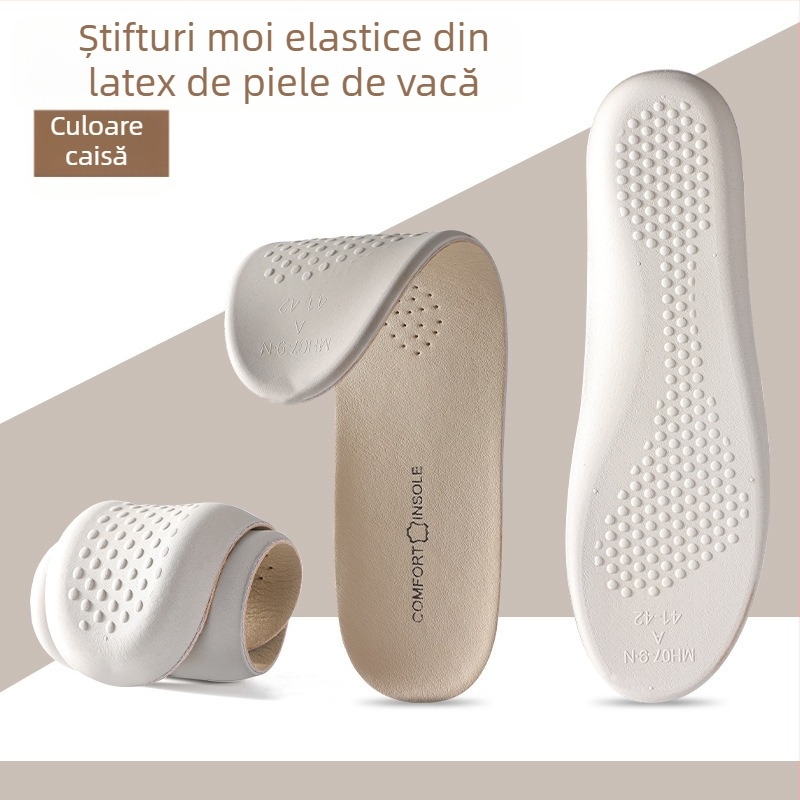 Brant interior din latex din piele de vacă reală, super moale, rezistent la durere, pentru bărbați, absorbant de transpirație, rezistent la miros, sport, absorbant de șocuri, vară, respirabil pentru femei