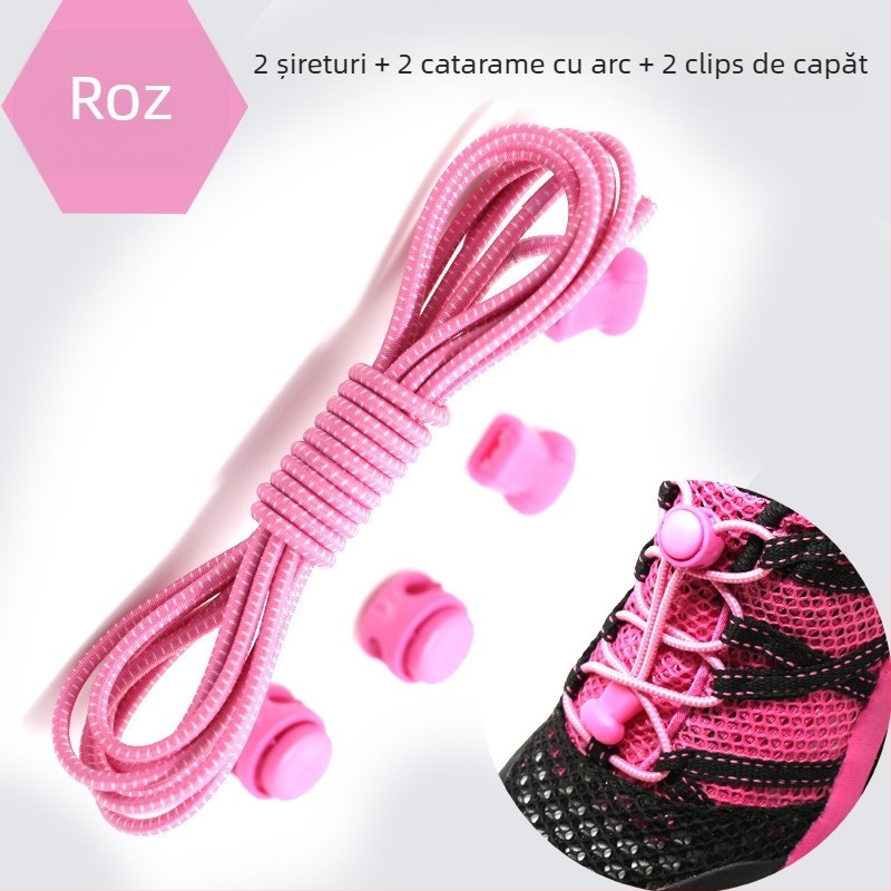 Șireturi leneșe pentru bărbați și femei, pantofi sport elastici fără cravate pentru copii, pantofi mici albi, fără cravate, cataramă la modă, elastică, personalitate