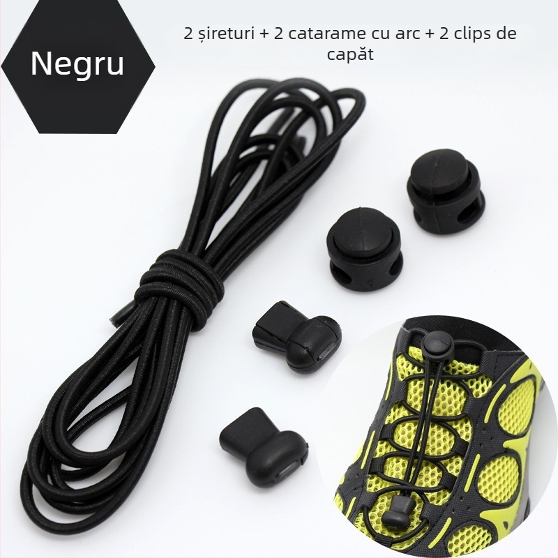 Șireturi leneșe pentru bărbați și femei, pantofi sport elastici fără cravate pentru copii, pantofi mici albi, fără cravate, cataramă la modă, elastică, personalitate