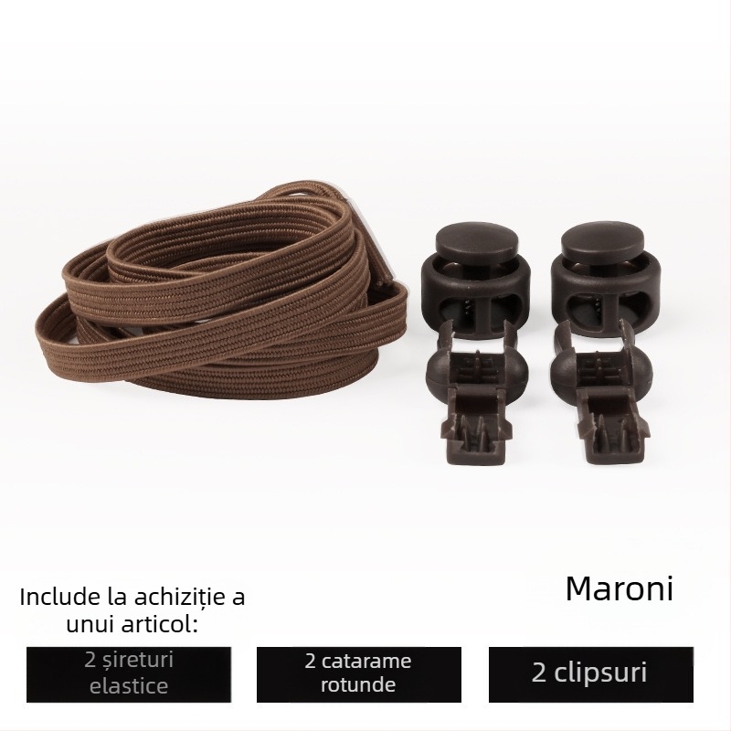 Șireturi leneșe pentru bărbați și femei, pantofi sport elastici fără cravate pentru copii, pantofi mici albi, fără cravate, cataramă la modă, elastică, personalitate