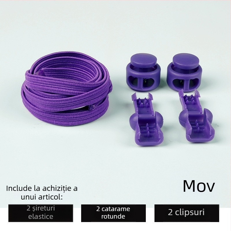 Șireturi leneșe pentru bărbați și femei, pantofi sport elastici fără cravate pentru copii, pantofi mici albi, fără cravate, cataramă la modă, elastică, personalitate