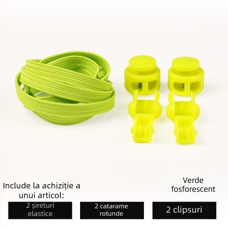 Șireturi leneșe pentru bărbați și femei, pantofi sport elastici fără cravate pentru copii, pantofi mici albi, fără cravate, cataramă la modă, elastică, personalitate