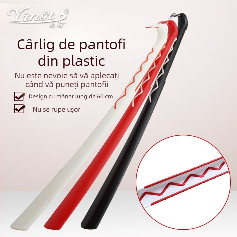 Yingte, încălțător de pantofi pentru femei însărcinate, din plastic, cu mâner lung, pentru a purta pantofi fără a cere ajutor, pentru ridicarea pantofilor, consumabile hoteliere, utilizare zilnică acasă