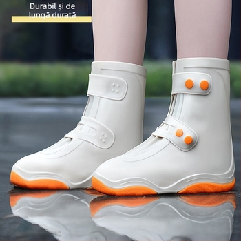 Husă nouă impermeabilă pentru încălțăminte, antiderapantă, anti-murdărire, îngroșată, rezistentă la uzură, portabilă, ușor de purtat și de scos, pentru copii adulți, husă de ploaie din silicon