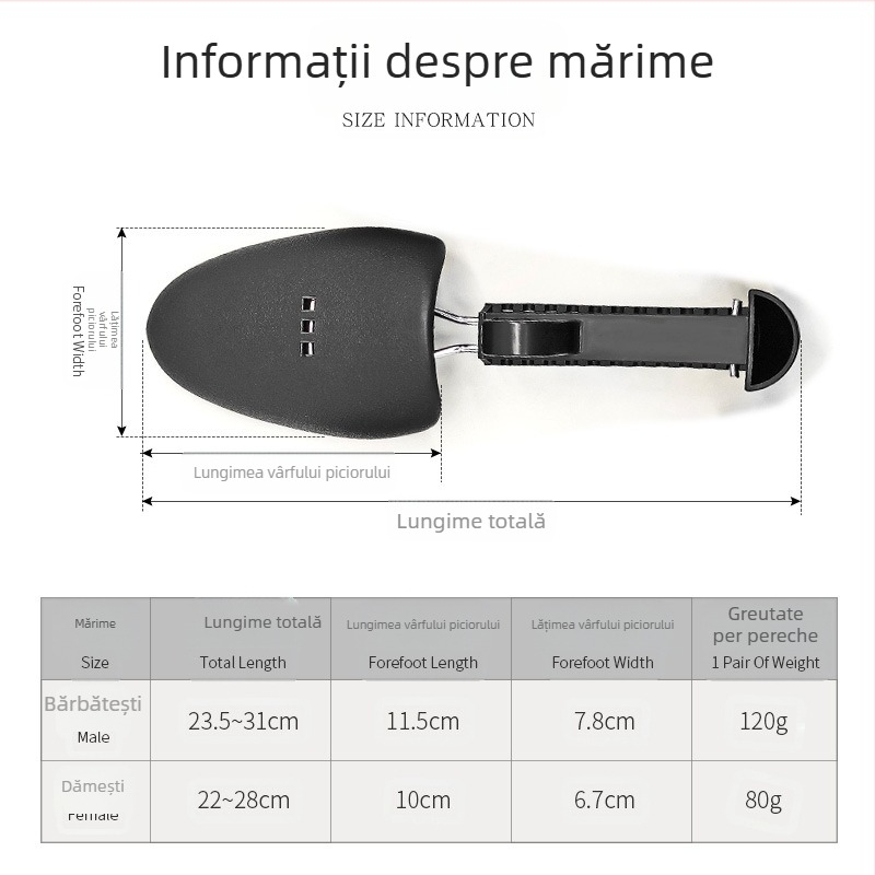 Întinzător de pantofi reglabil din plastic Producător de întinzătoare de pantofi din plastic Întinzător de pantofi reglabil din plastic pentru bărbați și femei Întinzător de pantofi reglabil din plastic