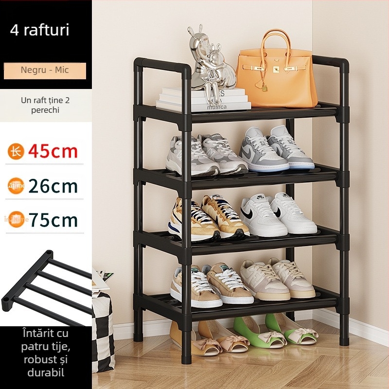 Suport pentru pantofi simplu pentru ușă, depozitare interioară, artefact, mic, îngust, pentru închiriere, dulap pentru pantofi pentru dormitor, multistrat, economie de spațiu