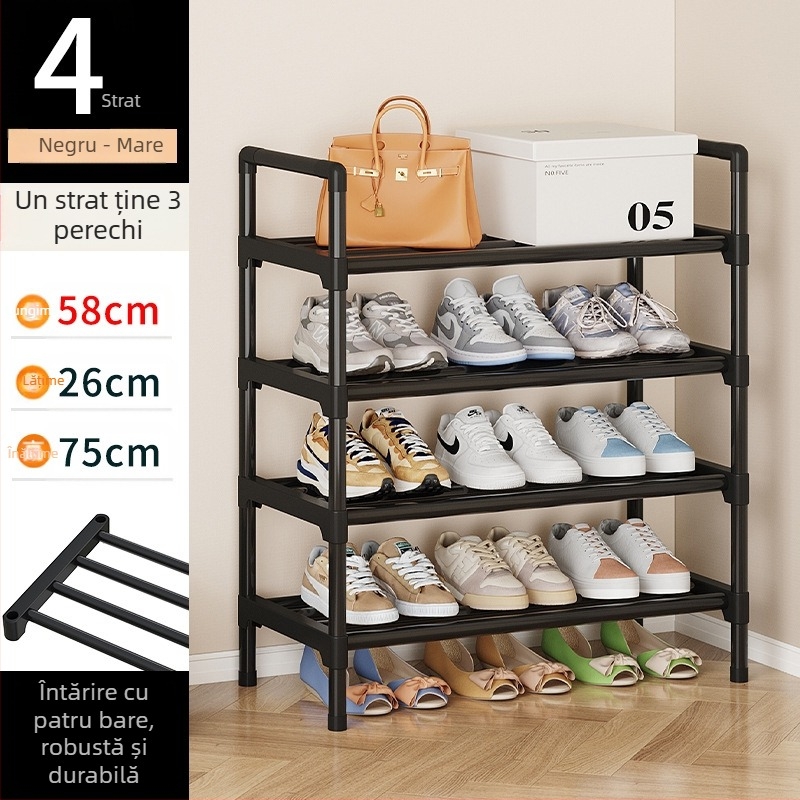 Suport pentru pantofi simplu pentru ușă, depozitare interioară, artefact, mic, îngust, pentru închiriere, dulap pentru pantofi pentru dormitor, multistrat, economie de spațiu