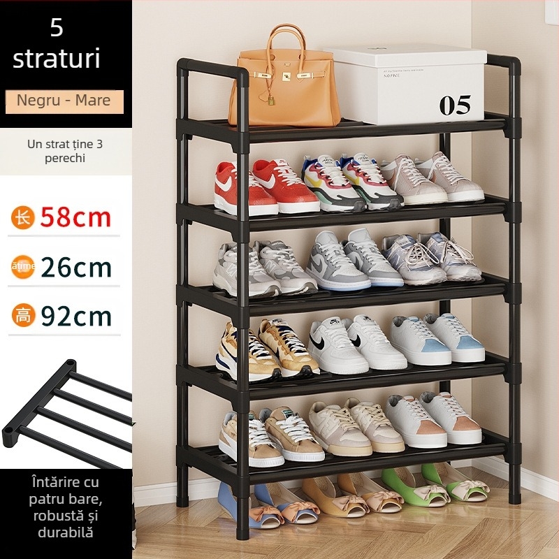 Suport pentru pantofi simplu pentru ușă, depozitare interioară, artefact, mic, îngust, pentru închiriere, dulap pentru pantofi pentru dormitor, multistrat, economie de spațiu