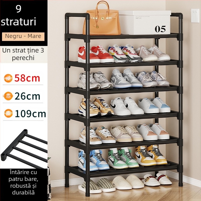 Suport pentru pantofi simplu pentru ușă, depozitare interioară, artefact, mic, îngust, pentru închiriere, dulap pentru pantofi pentru dormitor, multistrat, economie de spațiu