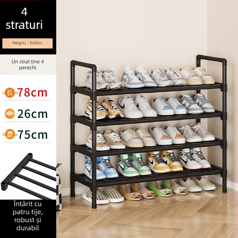 Suport pentru pantofi simplu pentru ușă, depozitare interioară, artefact, mic, îngust, pentru închiriere, dulap pentru pantofi pentru dormitor, multistrat, economie de spațiu