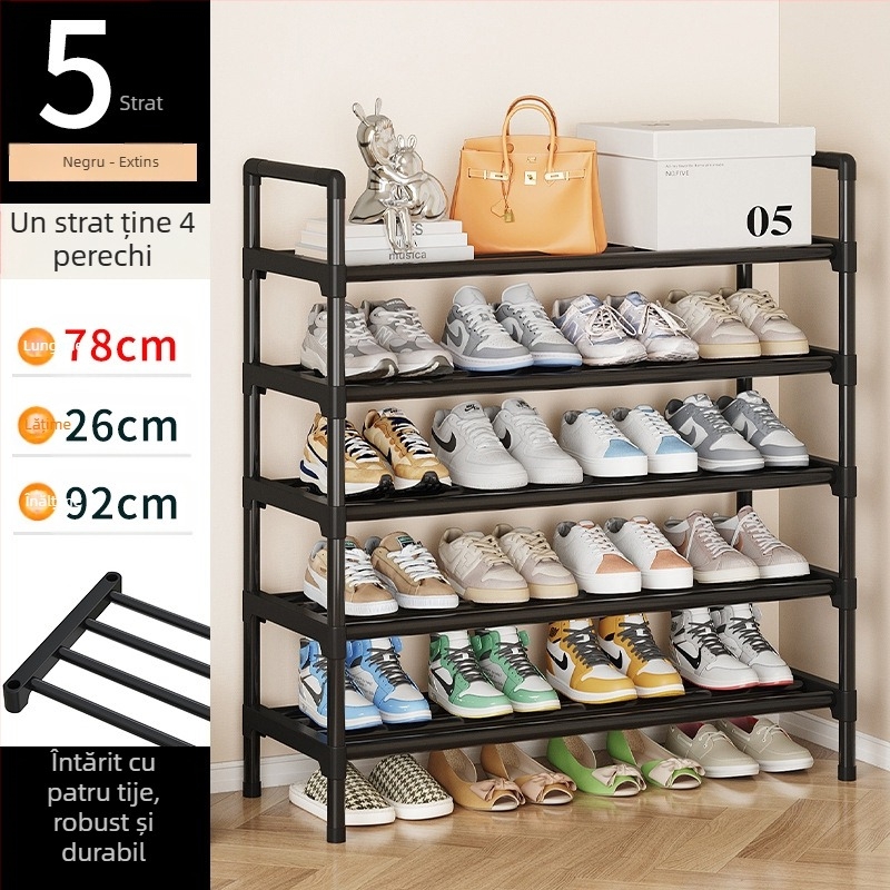Suport pentru pantofi simplu pentru ușă, depozitare interioară, artefact, mic, îngust, pentru închiriere, dulap pentru pantofi pentru dormitor, multistrat, economie de spațiu