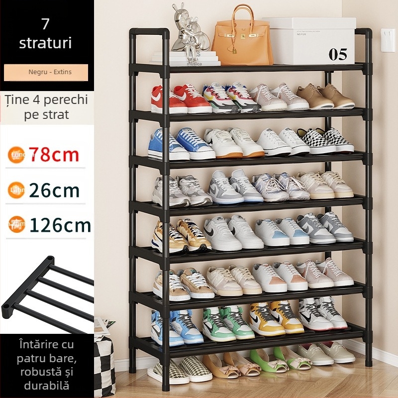 Suport pentru pantofi simplu pentru ușă, depozitare interioară, artefact, mic, îngust, pentru închiriere, dulap pentru pantofi pentru dormitor, multistrat, economie de spațiu